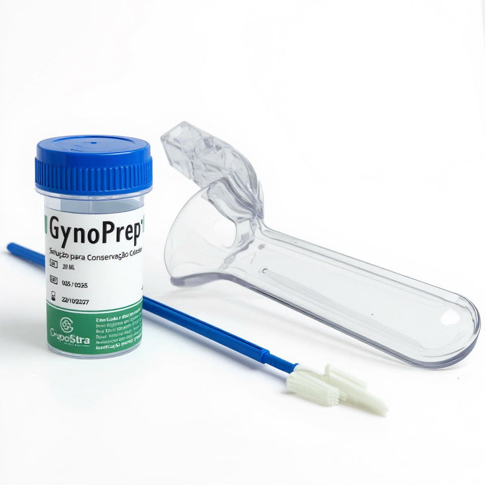 GynoPrep® Kit de Coleta - Frasco 20 mL + Escova Cervical Modelo Combi + Espéculo P